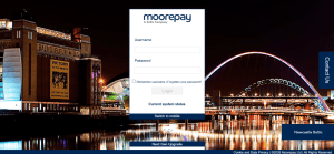 Screenshot of Homepage of Moorepay.