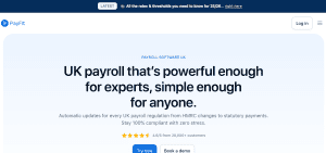 Screenshot of Homepage of PayFit.