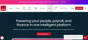 Screenshot of MHR Payroll Services.