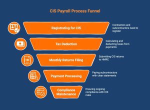 Infographic showcasing the CIS payroll process