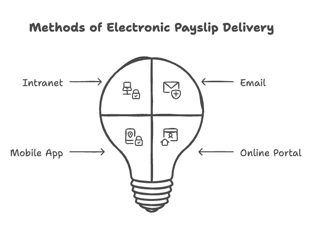 Infographic on methods of payslip delivery