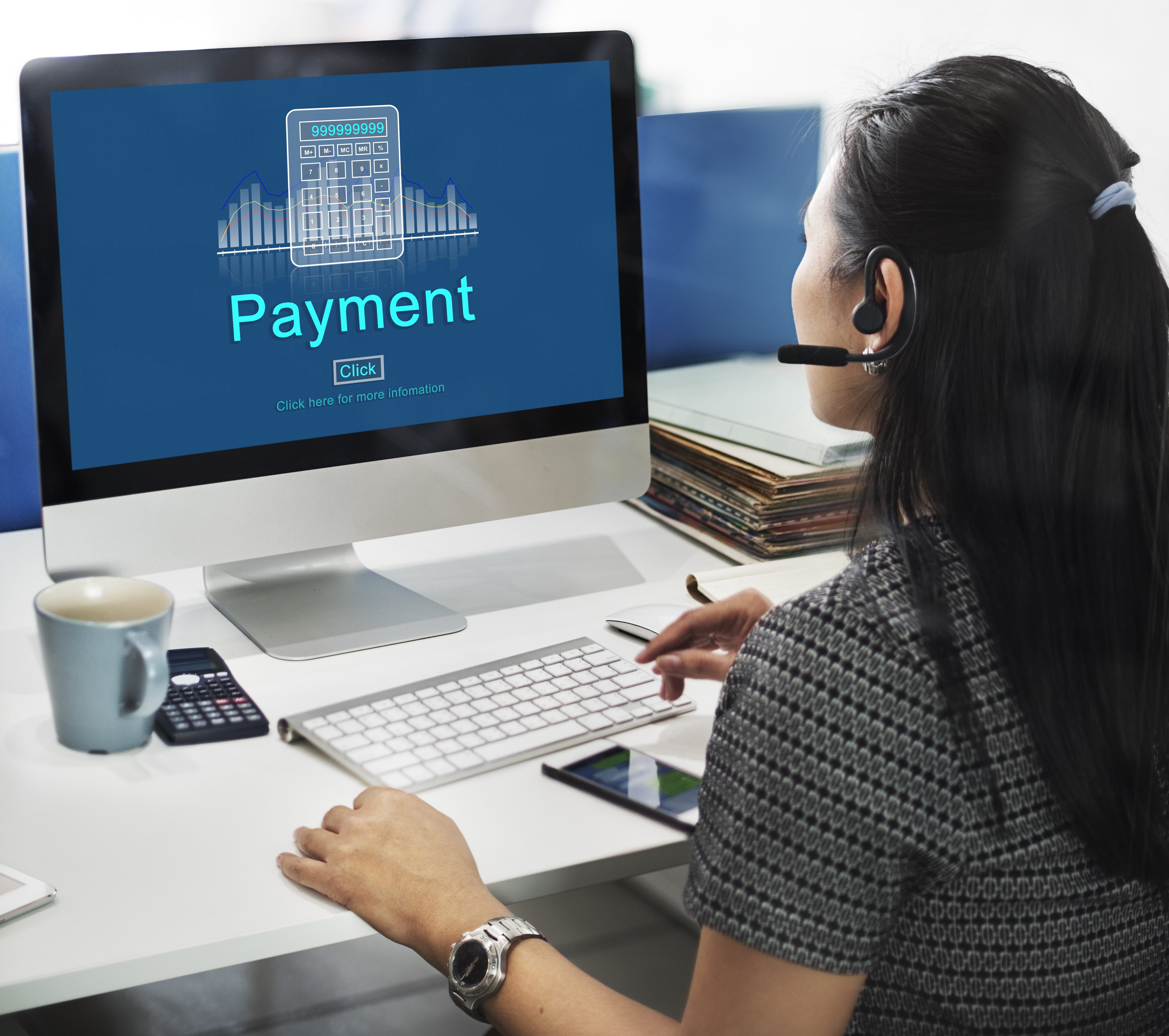 Image of a woman making payment