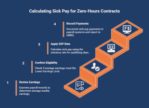 Infographic on how to calculate sick pay for zero-hours contract