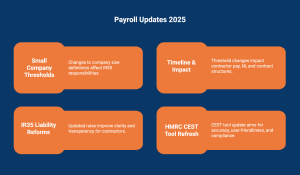 Infographic on Payroll Updates 2025.