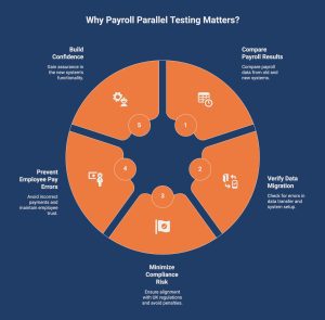 infographic showcasing why Payroll parallel testing matters