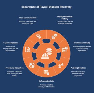 infographic showcasing importance of payroll disaster recovery plan