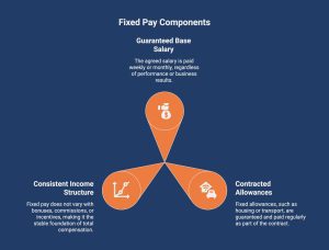Infographic showcasing fixed pay components