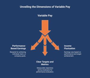 Infographic showcasing variable pay components