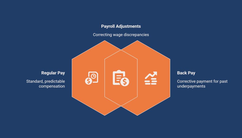What is back pay and when do employees receive it in 2026?