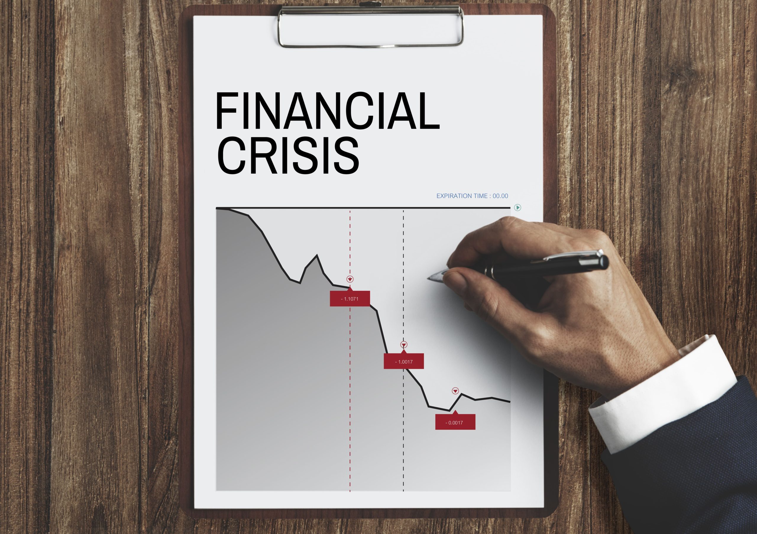 graph showing financial crisis